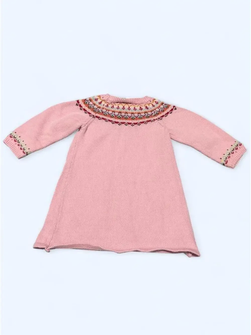 Vintage Genuine Baby by OshKosh Pink Knit Sweater Dress 9 Months